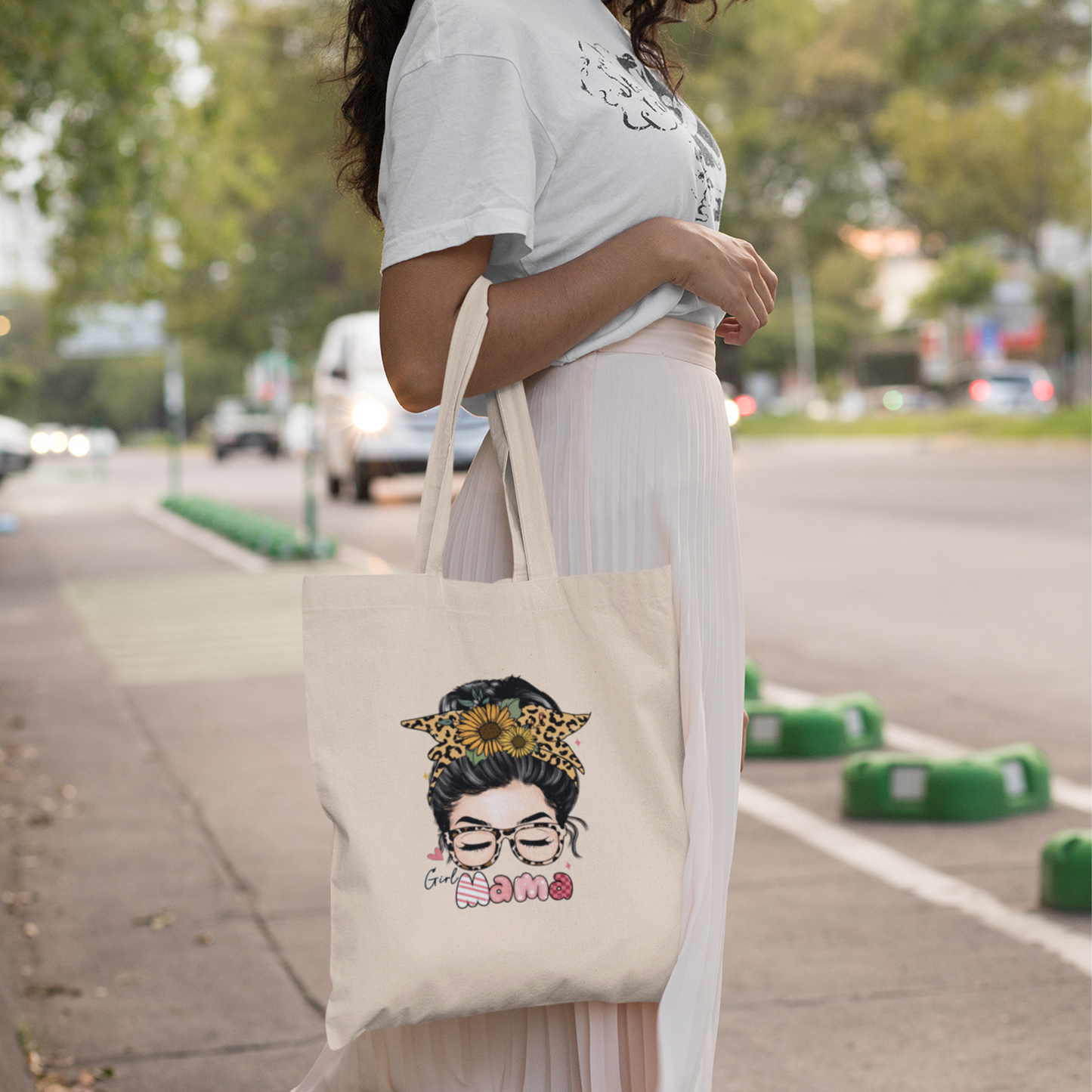 Girl Mama Canvas Tote Bag