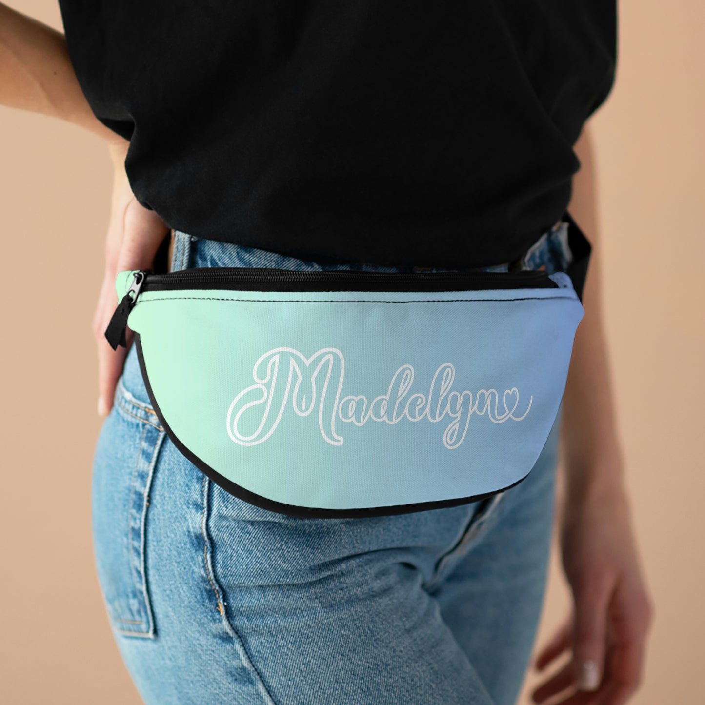 Cotton Candy Dreams Personalized Fanny Pack in Blue Pastels
