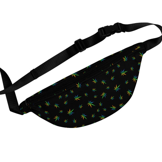 Colorful Cannabis Print Fanny Pack