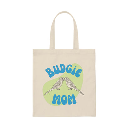 Budgie Mom Canvas Tote Bag | Parakeet