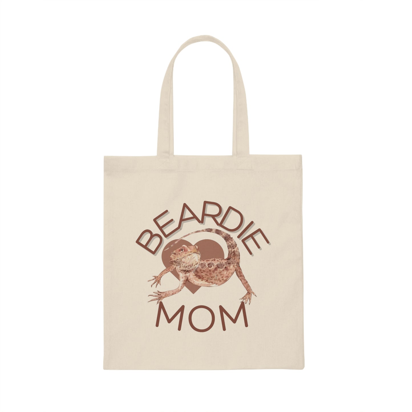 Beardie/Bearded Dragon Mom Canvas Tote Bag