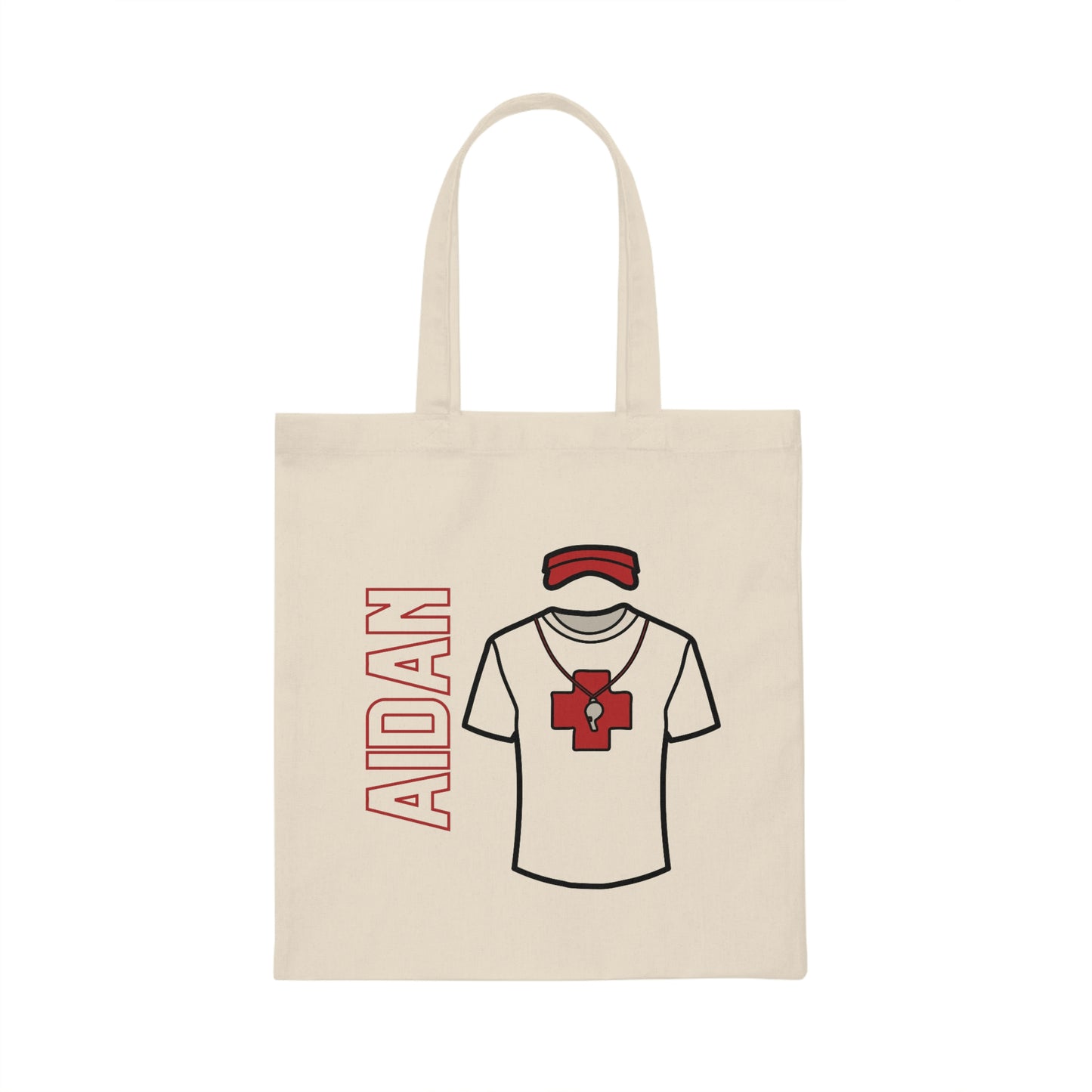 Lifeguard Canvas Tote Bag | Visor Red Cross Tshirt