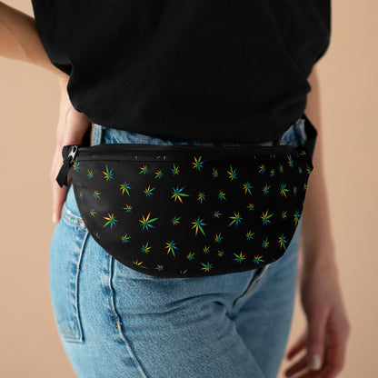 Colorful Cannabis Print Fanny Pack