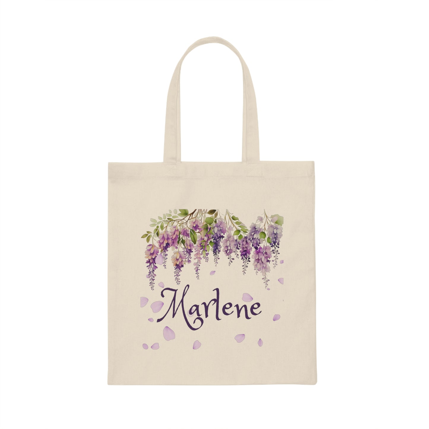 Wisteria Flowers and Petals Falling Canvas Tote Bag