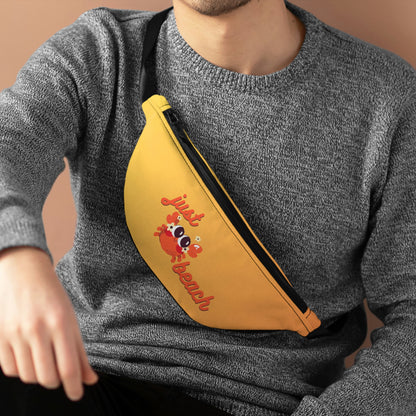 Just Beach Crab Fanny Pack with Crab Printed on Top