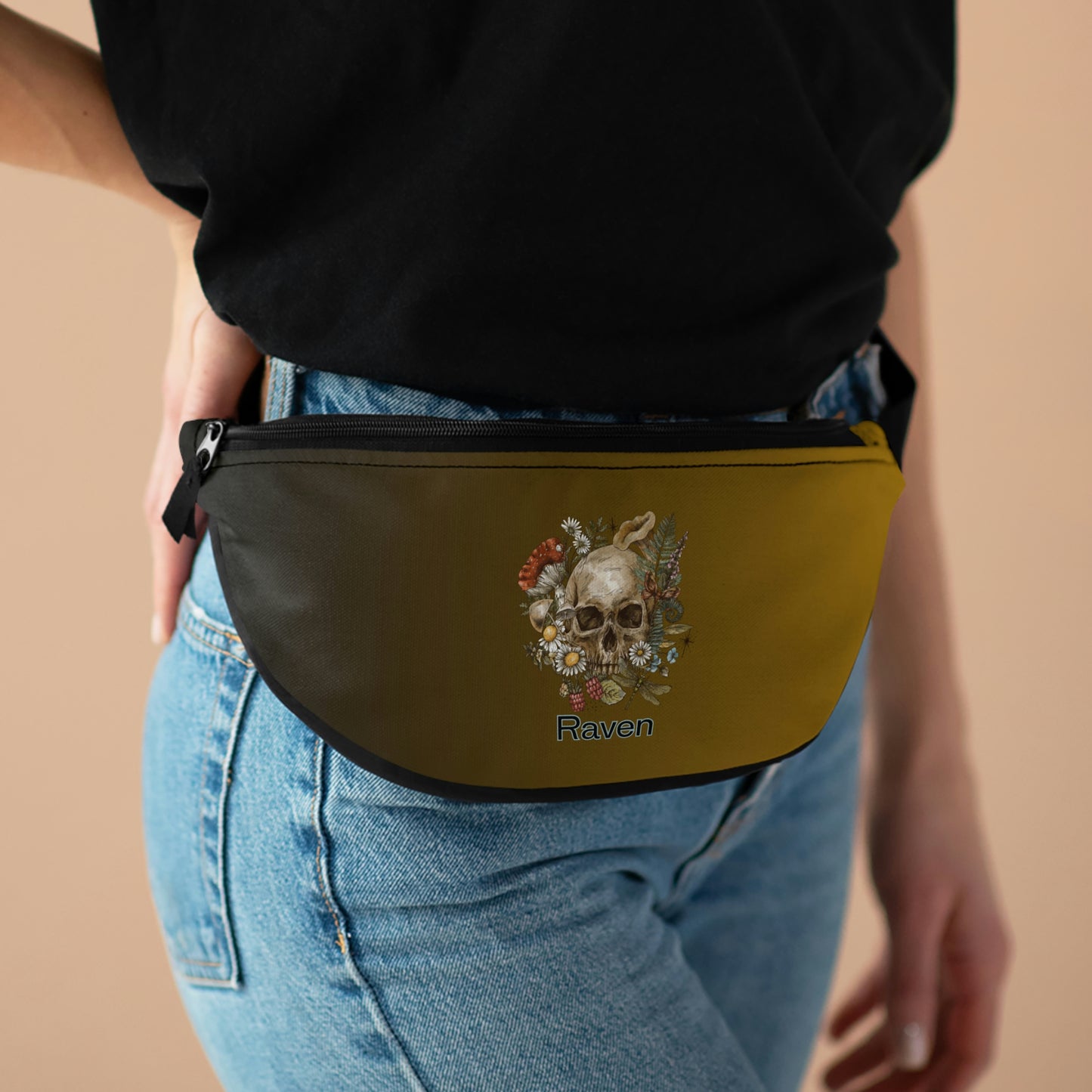 Mystic Skull Personalized Goth Fanny Pack