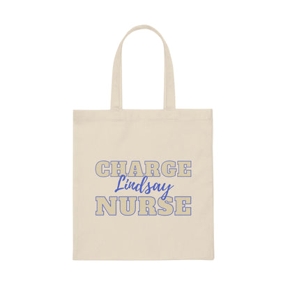Charge Nurse Personalized Canvas Tote Bag