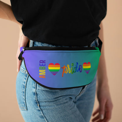 LGBTQ+ Pride Hearts Personalized Fanny Pack
