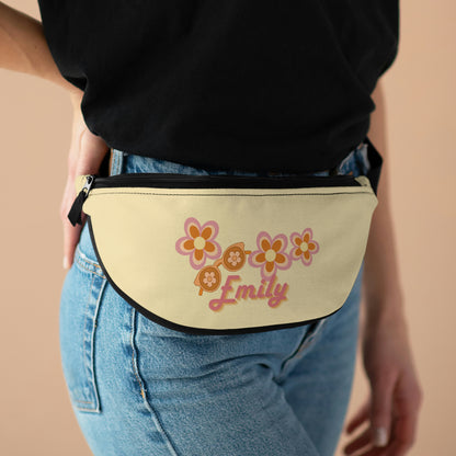Groovy Flowers and Sunglasses Personalized Fanny Pack