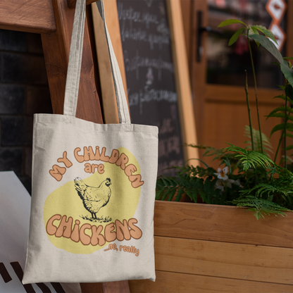 Mom of Chickens Canvas Tote Bag