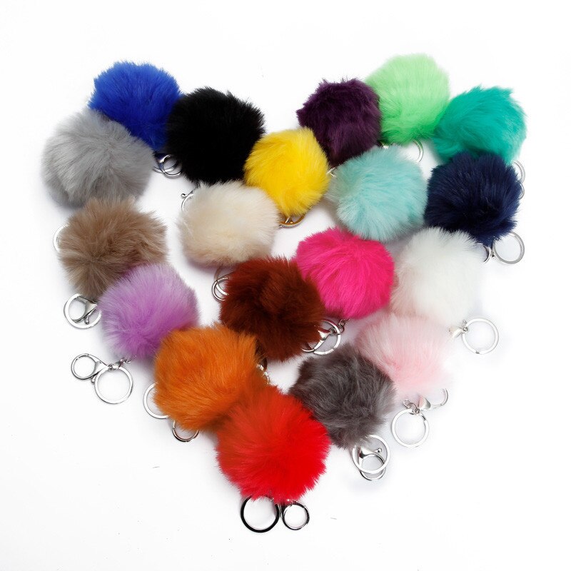 Poofy Pompom  Ball Keychain | Bag Accessory | 16 Colors