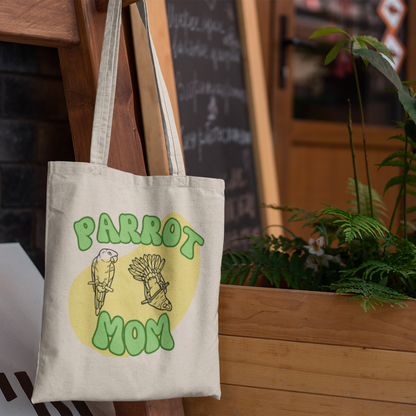 Parrot Mom Canvas Tote Bag