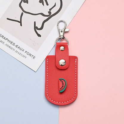 Cute Faux Leather Keychain with Small Pocket and Snap | Bag Accessory