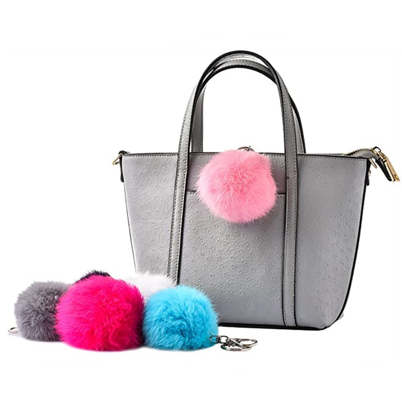 Poofy Pompom  Ball Keychain | Bag Accessory | 16 Colors