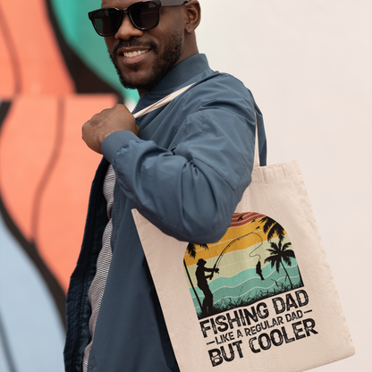 Fishing Dad Cool Canvas Tote Bag