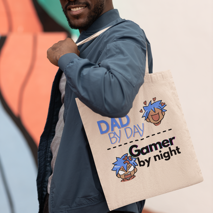 Dad By Day Gamer By Night Canvas Tote Bag