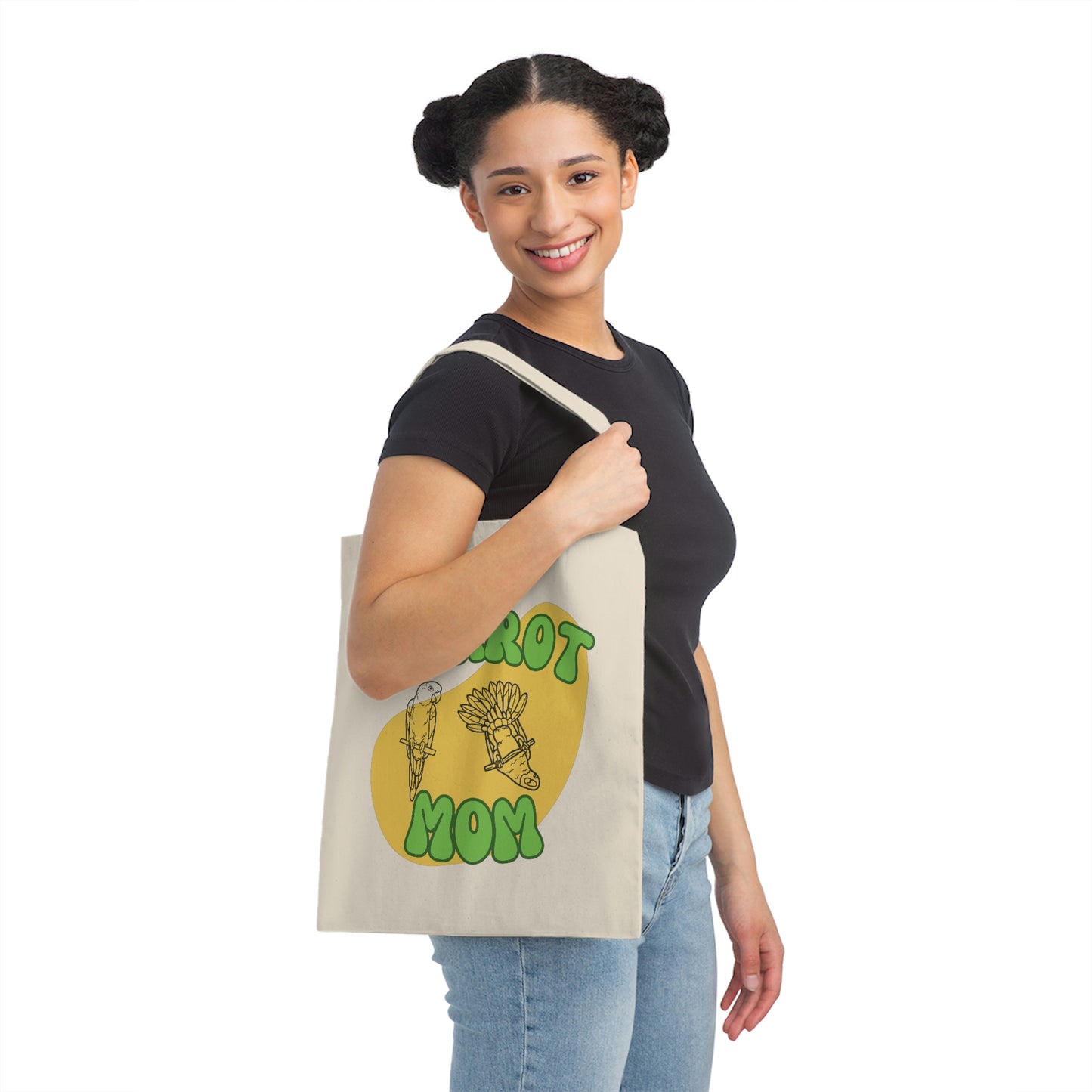 Parrot Mom Canvas Tote Bag