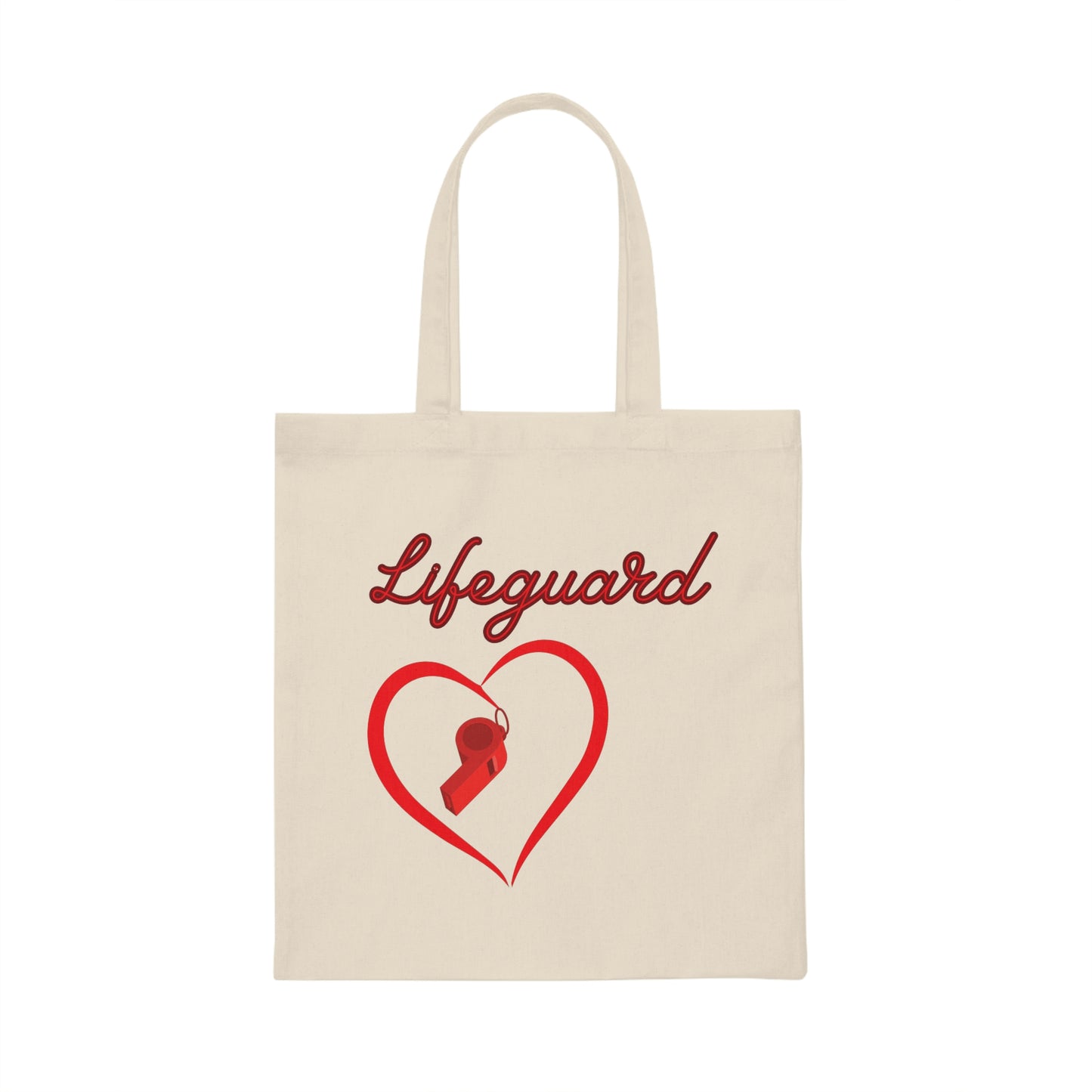 Sexy Lifeguard Canvas Tote Bag | Red Heart