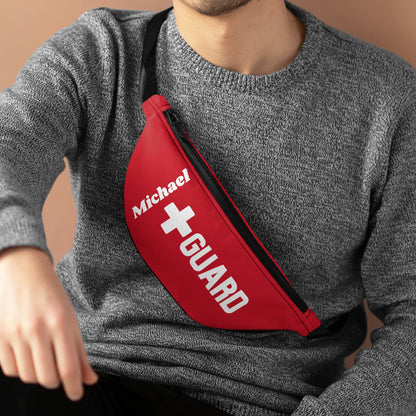 Lifeguard Fanny Pack, Red Personalized