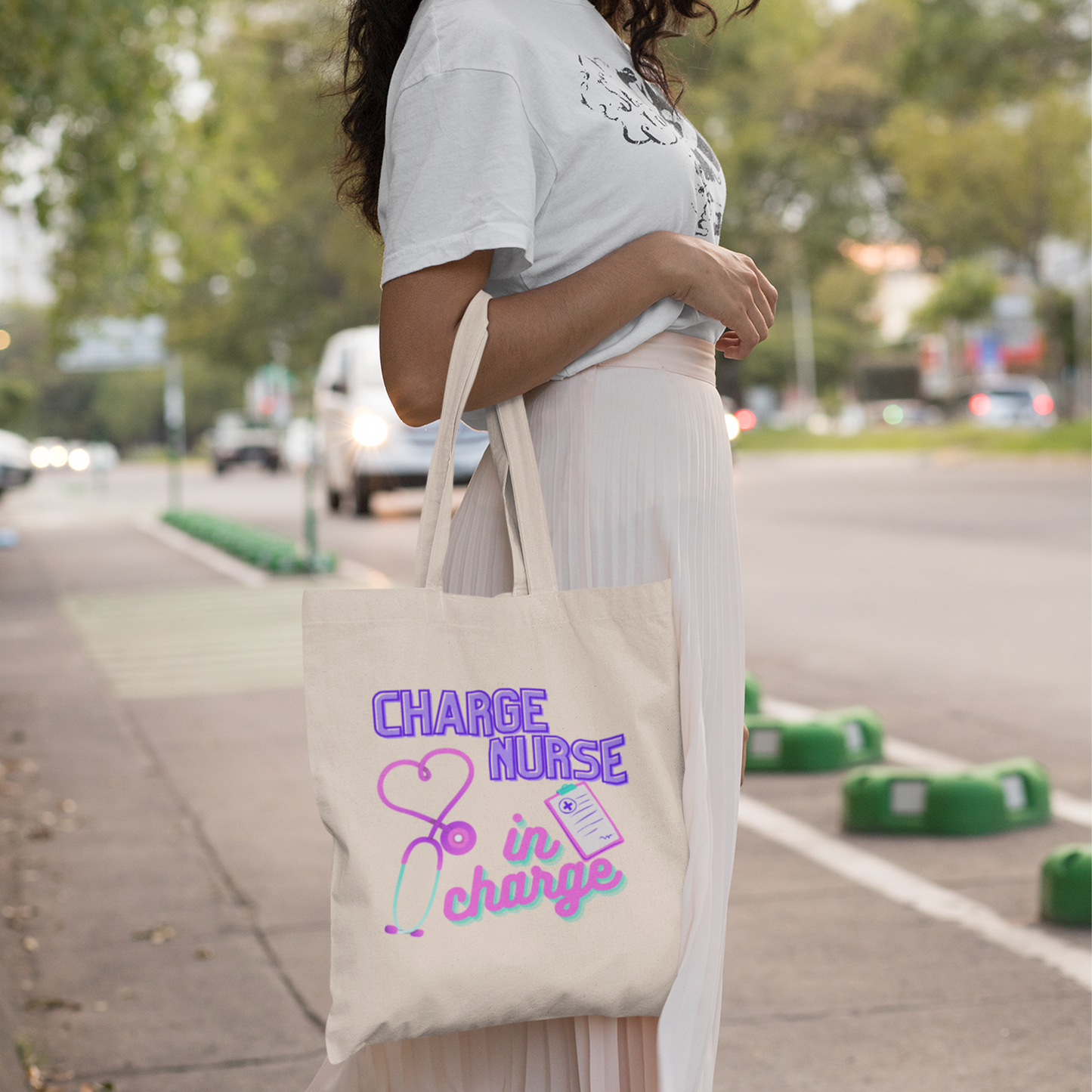 Charge Nurse In Charge Canvas Tote Bag