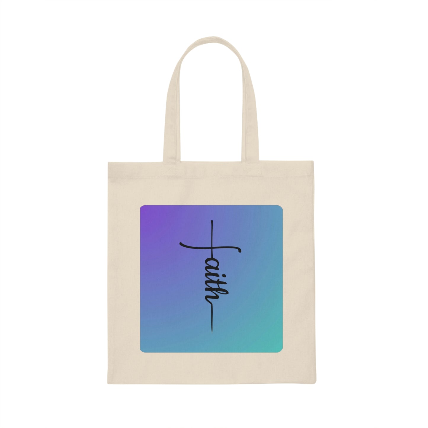 Faith Cross Canvas Tote Bag | Religious