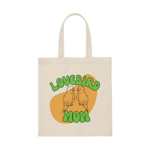 Lovebird Mom Canvas Tote Bag