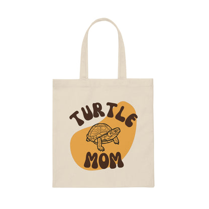 Turtle Mom Canvas Tote Bag