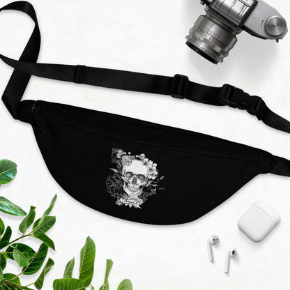 Gothic Skull Flowers Personalized Fanny Pack