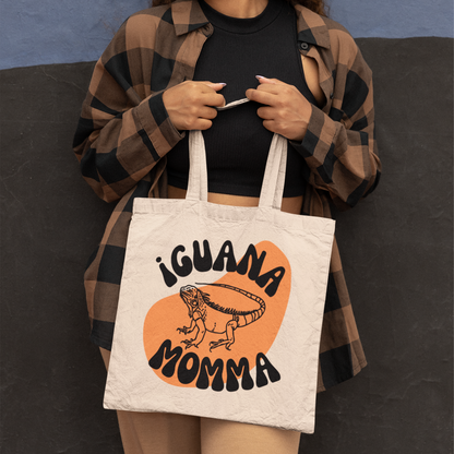 Iguana Momma Canvas Tote Bag