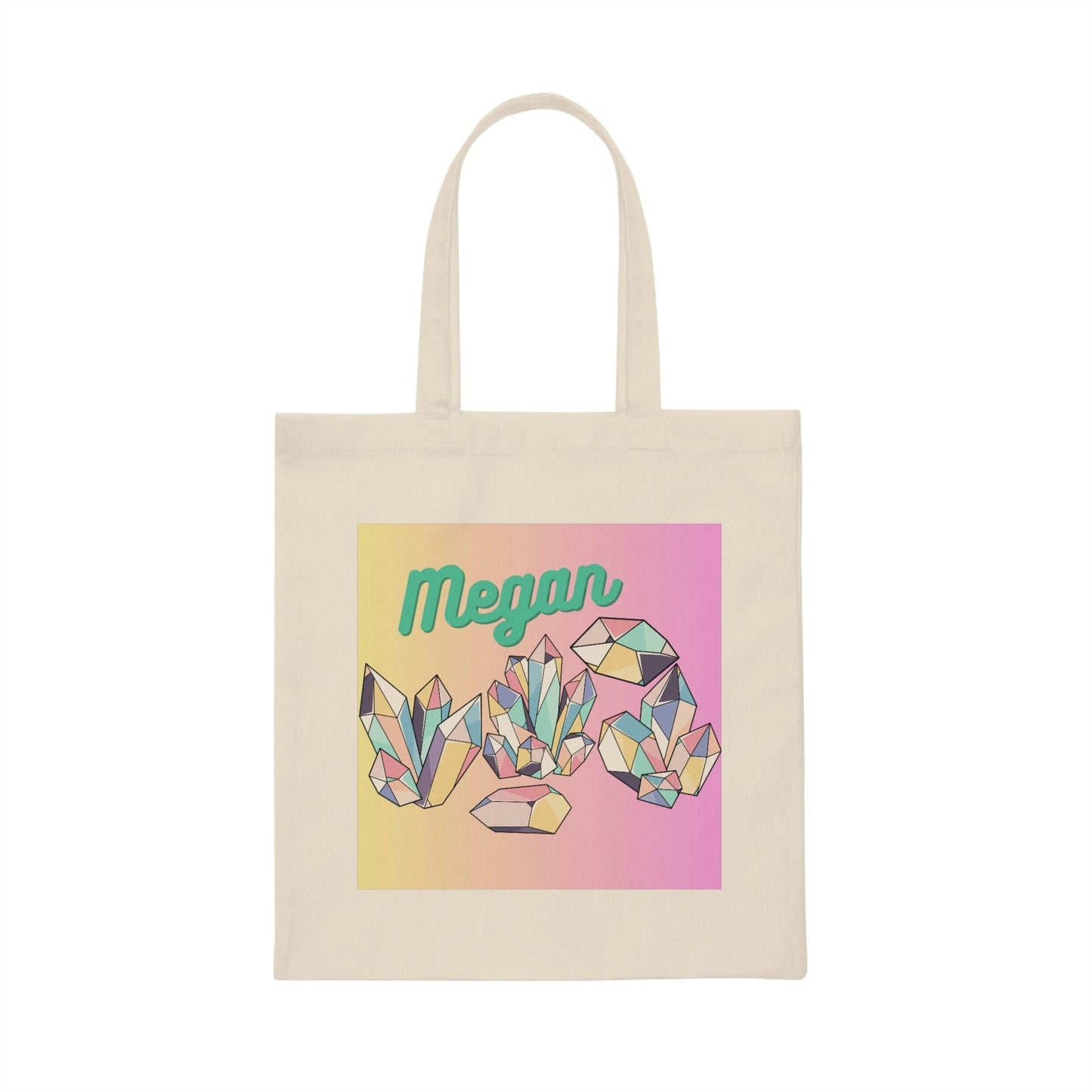 Crystal Rainbow Personalized Canvas Tote Bag