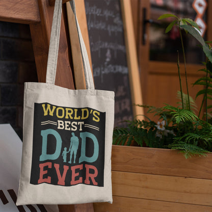 Worlds Best Dad Ever Canvas Tote Bag