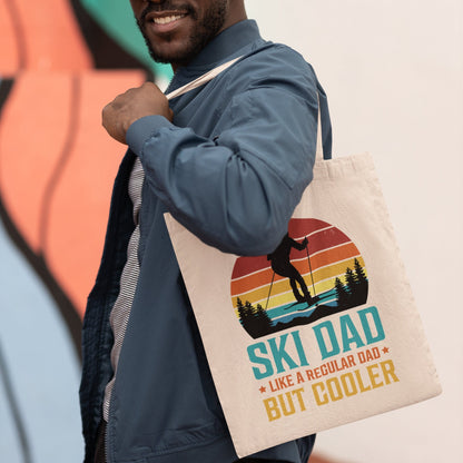 Ski Dad Like a Regular Dad But Cooler Canvas Tote Bag