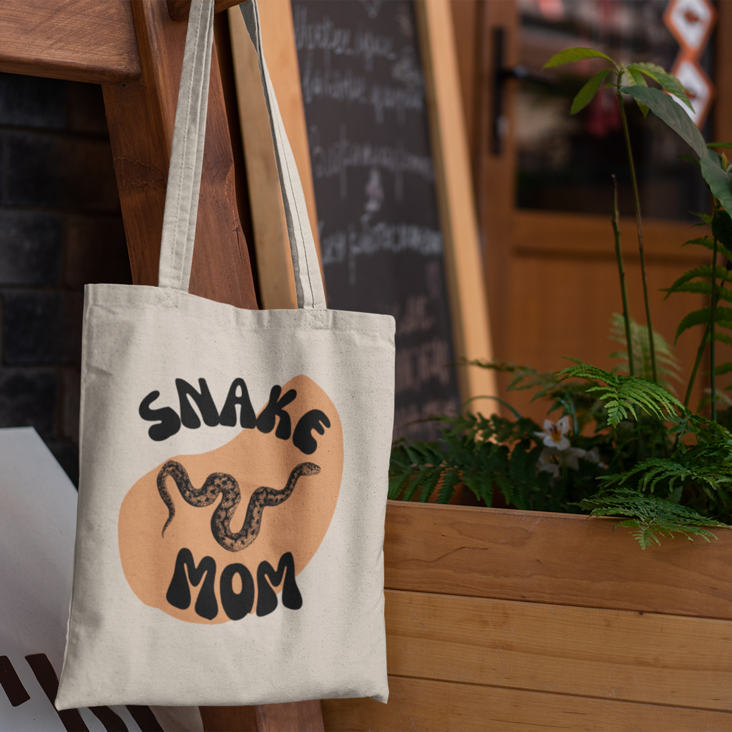 Snake Mom Canvas Tote Bag
